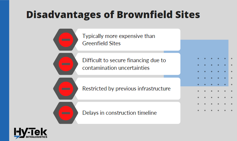 Disadvantages of Brownfield Sites