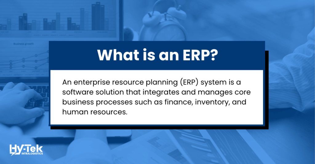 What is an ERP? An enterprise resource planning system is a software solution that integrates and manages core business processes such as finance, inventory, and human resources.